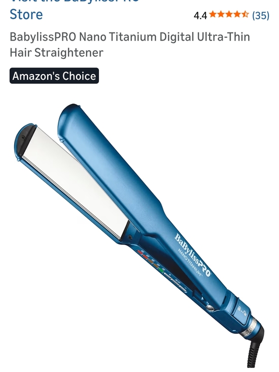 BaByliss Other - BaByliss Blue Nano Titanium Ultra-Thin Hair Straightener